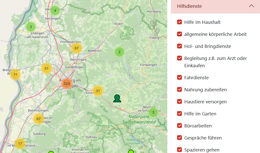 Mithelfende im Helferportal